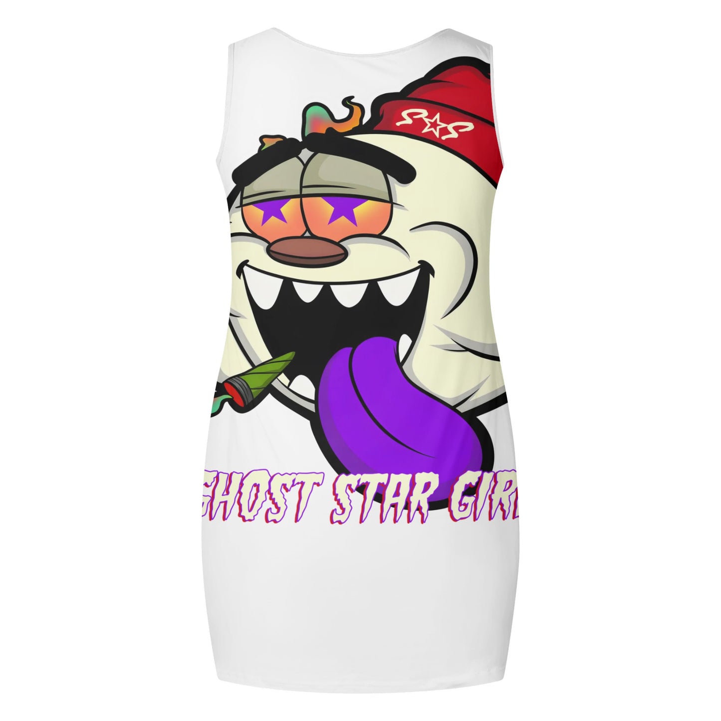 G.S.G Ghost Star Girl Womens White Elegant Sleeveless Vest Dress