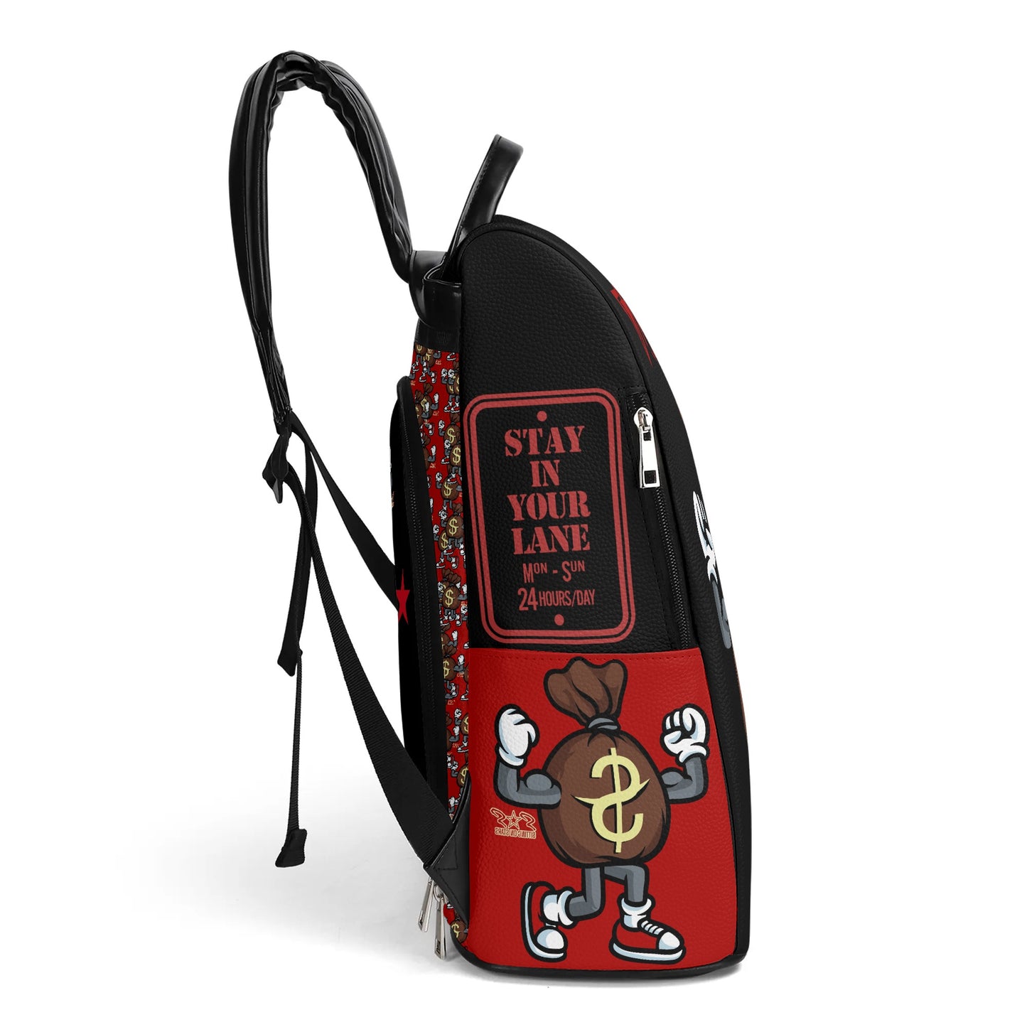 T.T.D (Ten Toes Down) Black Anti-Theft Backpack