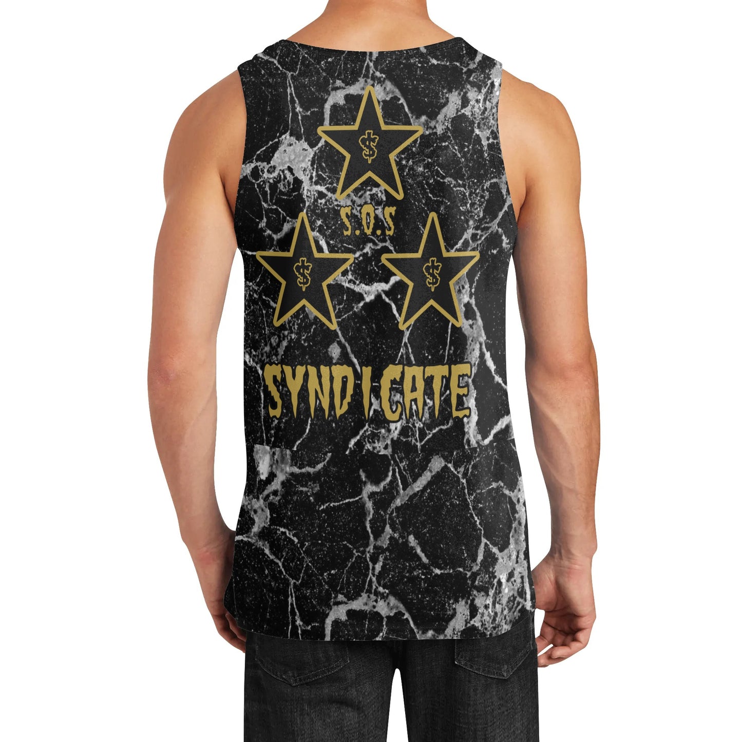 T.S.S. Trap Star Syndicate Men's Black Sleeveless Tank Top