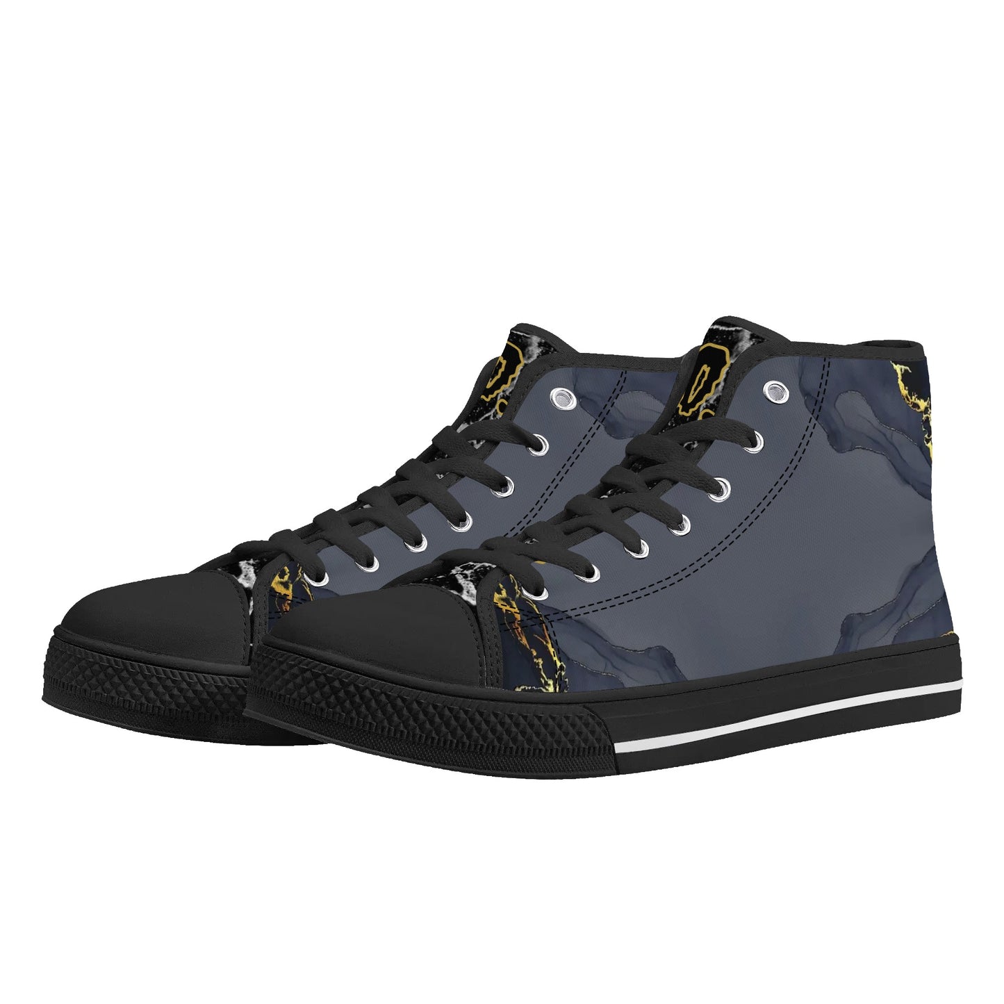 T.S.S. Trap Star Syndicate Mens  Black High Top Star Kicks