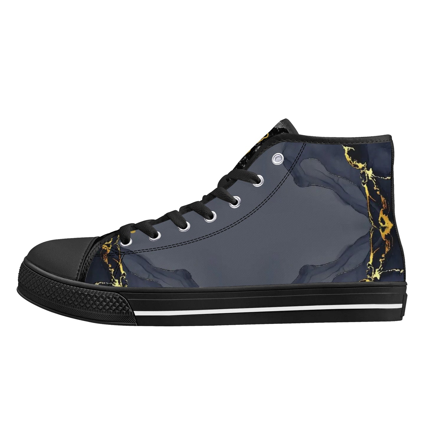 T.S.S. Trap Star Syndicate Mens  Black High Top Star Kicks