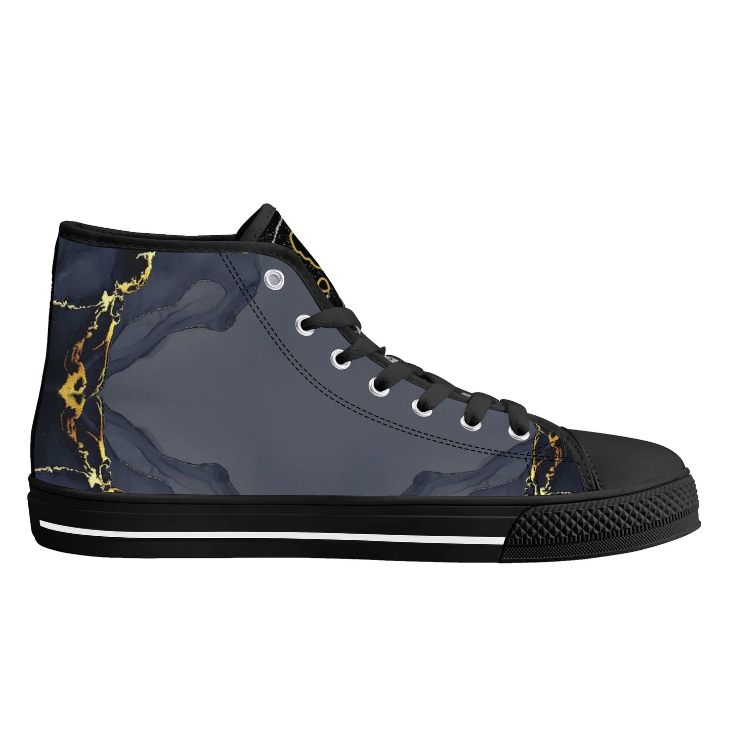 T.S.S. Trap Star Syndicate Mens  Black High Top Star Kicks