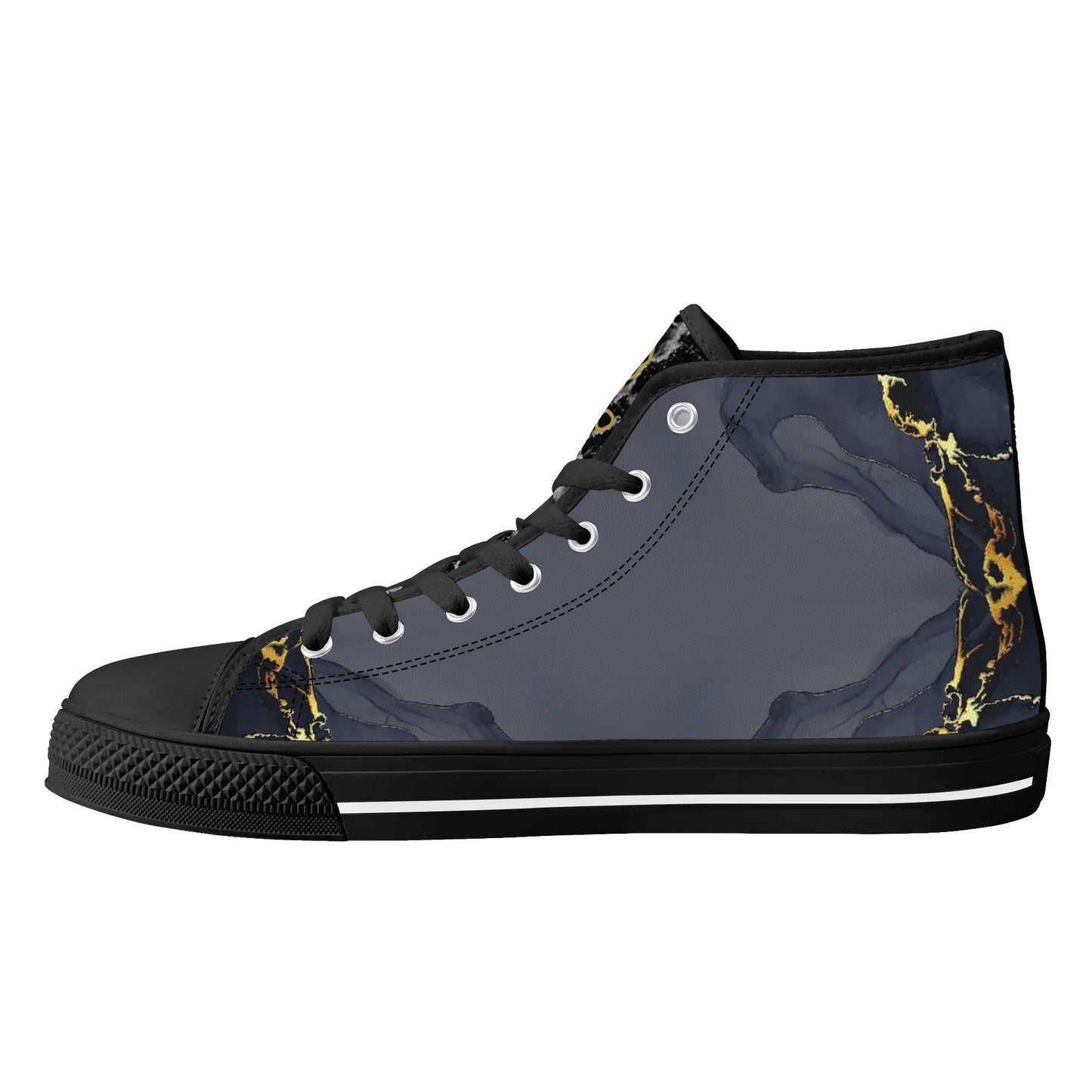 T.S.S. Trap Star Syndicate Mens  Black High Top Star Kicks