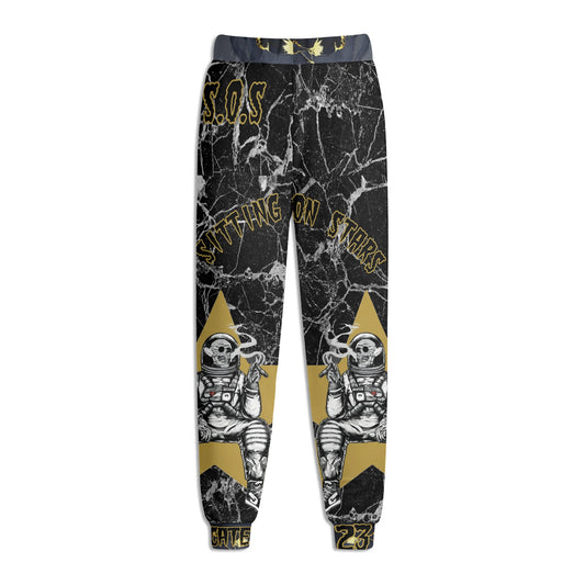 T.S.S. Trap Star Syndicate Mens Black Sweatpants