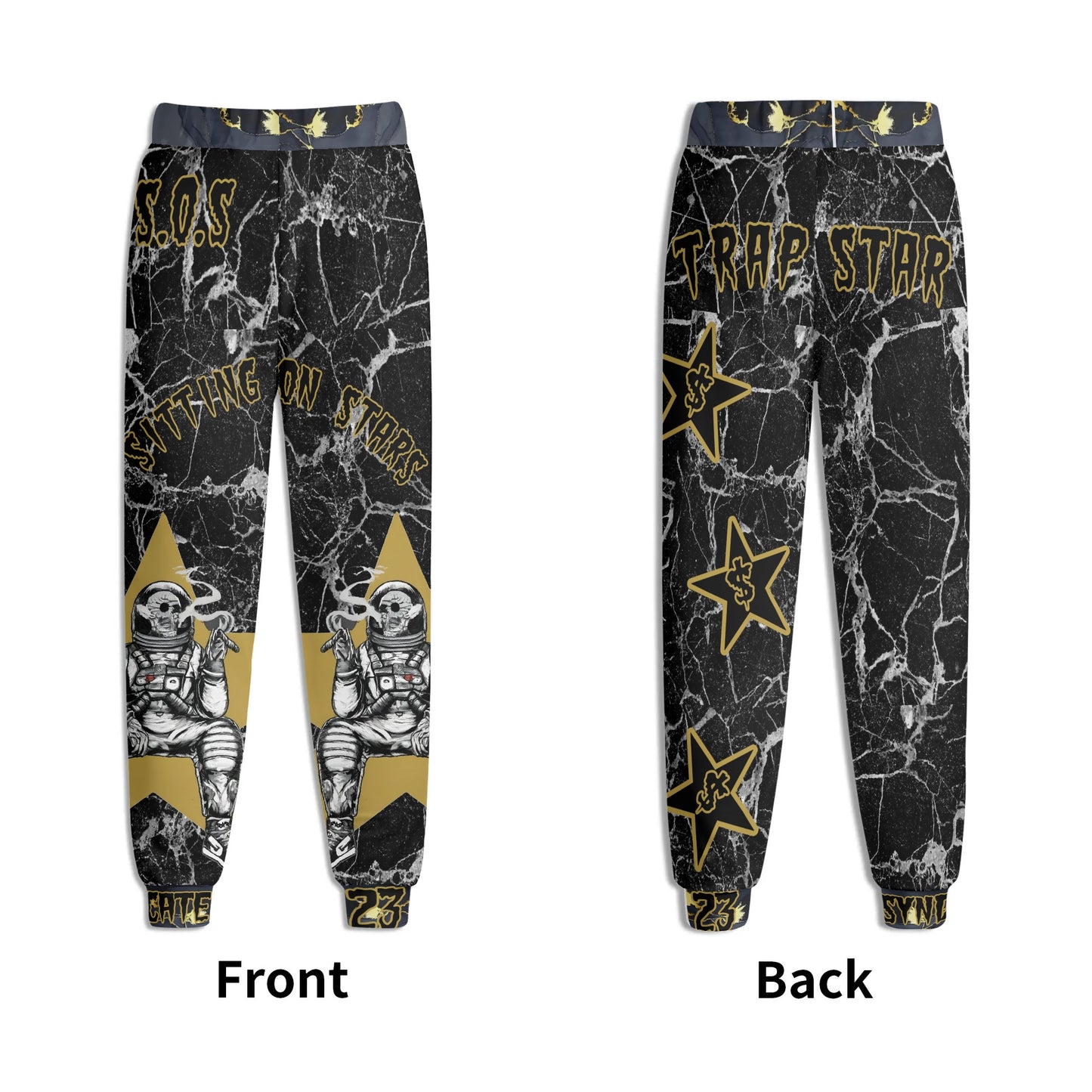 T.S.S. Trap Star Syndicate Mens Black Sweatpants