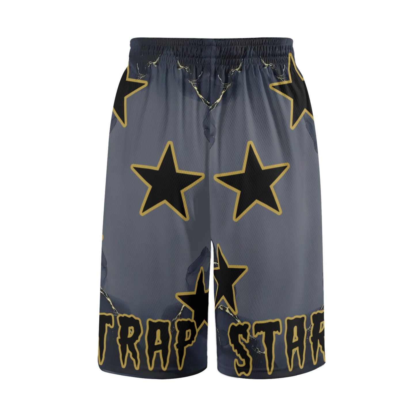 T.S.S. Trap Star Syndicate Mens Black Basketball Shorts