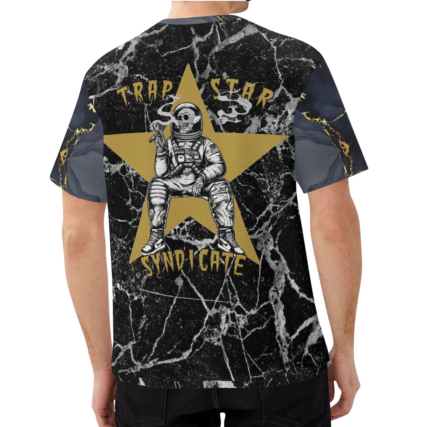 T.S.S Trap Star Syndicate Mens Black Classic T-Shirt