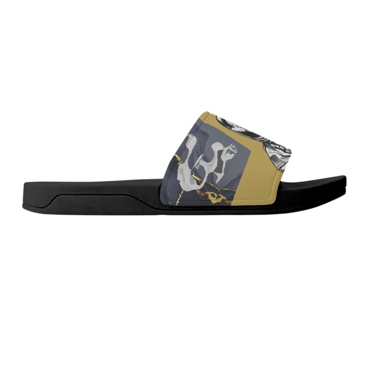 T.S.S. Trap Star Syndicate Mens Black Star Slides