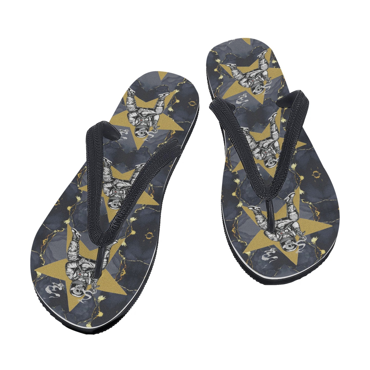 T.S.S. Trap Star Syndicate Star Flip Flops