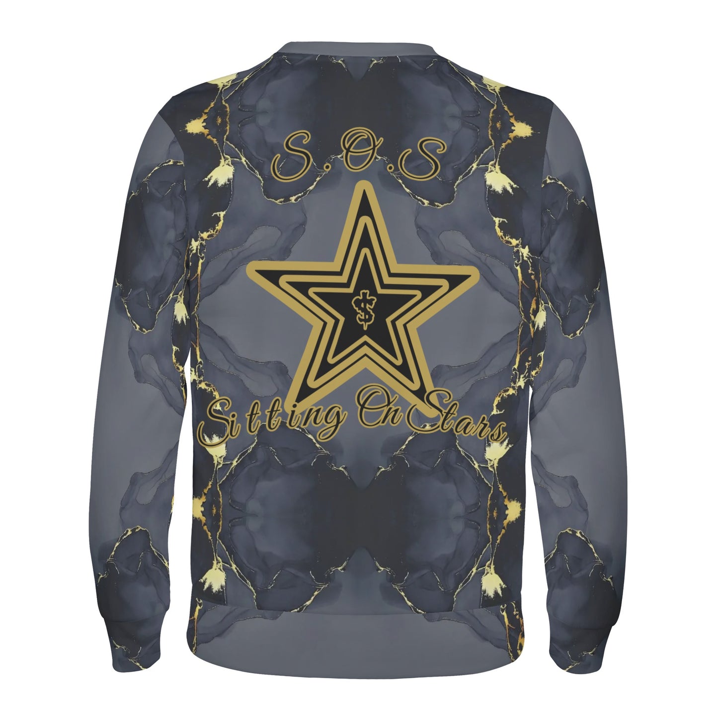 T.S.S. Trap Star Syndicate Mens Black Crew Neck Sweatshirt