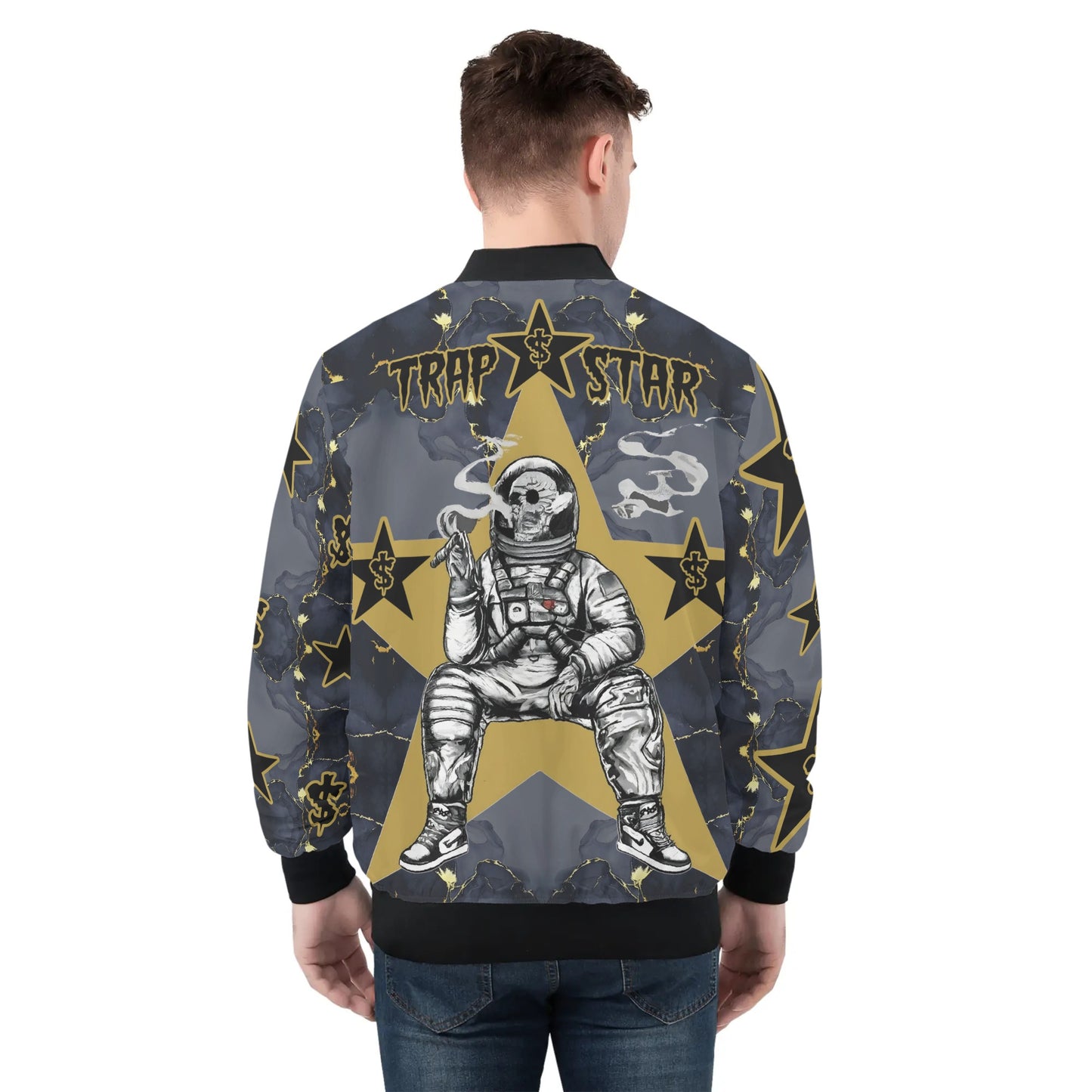 T.S.S. Trap Star Syndicate Mens Black Zip Up Jacket