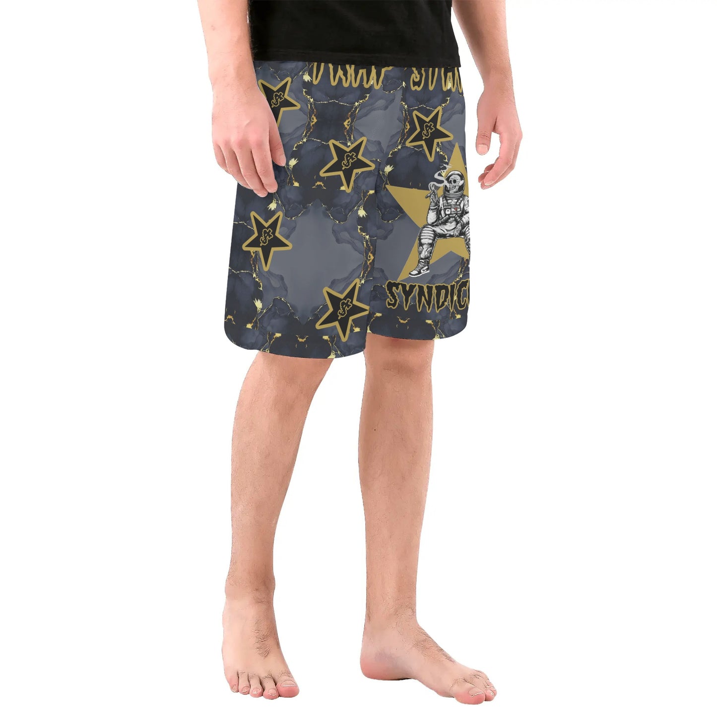 T.S.S. Trap Star Syndicate Mens Black Shorts