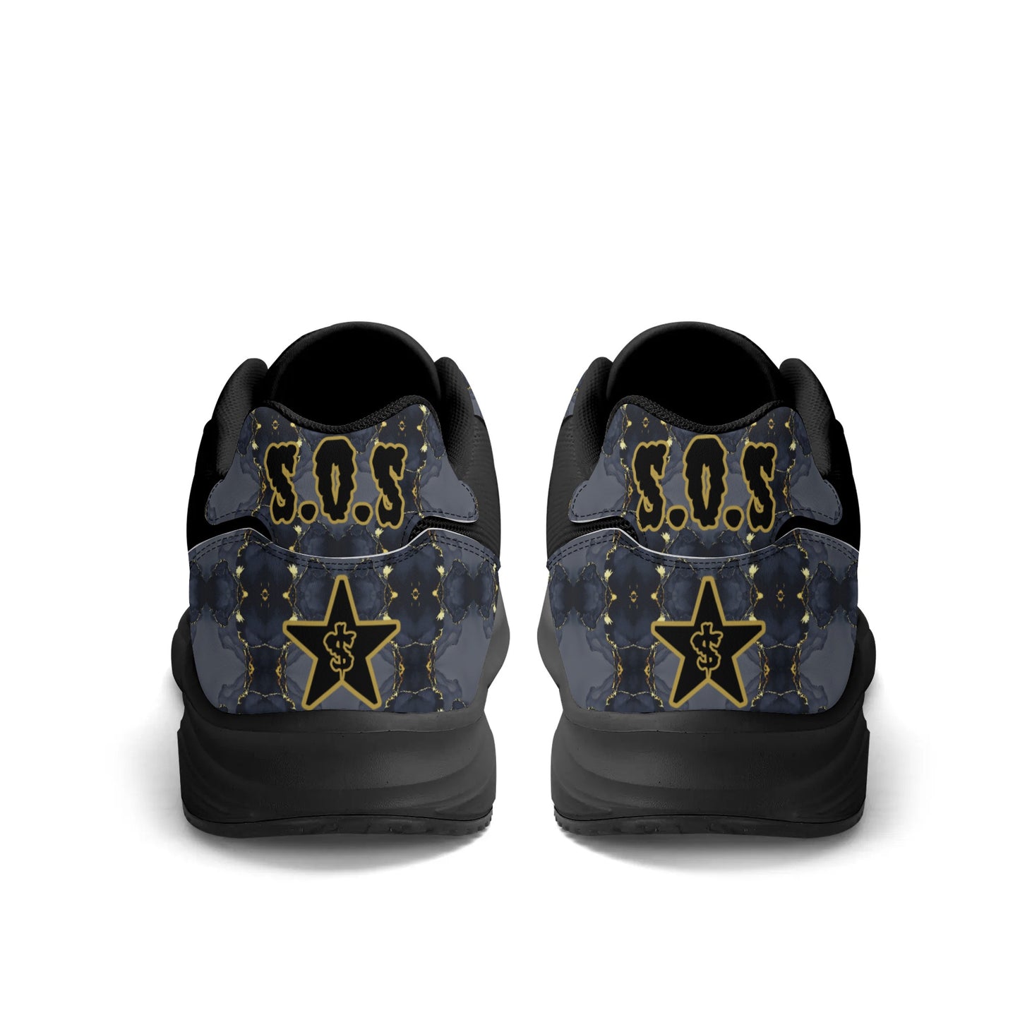 T.S.S. Trap Star Syndicate  Black Low Top Star Kicks