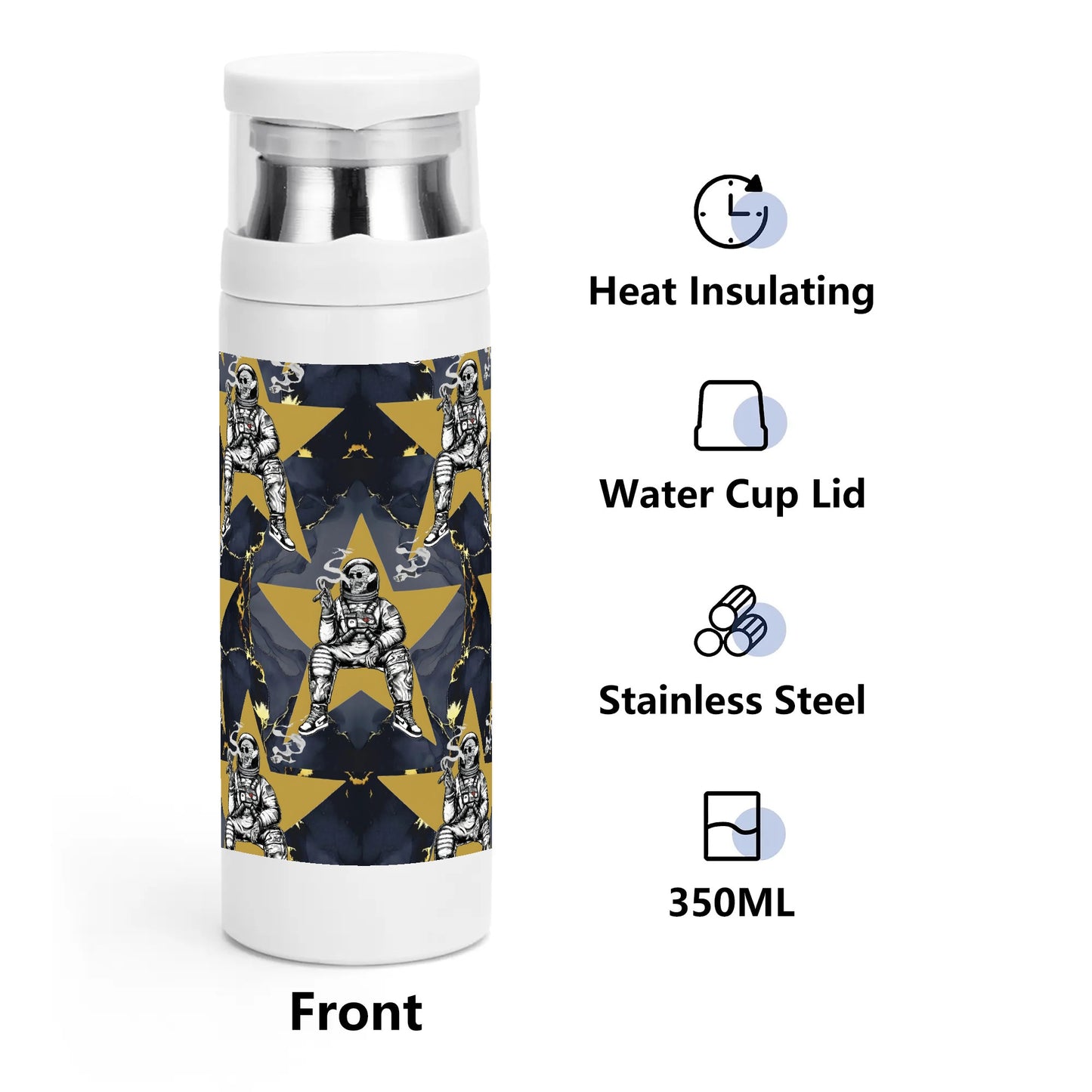 T.S.S. Trap Star Syndicate Sublimation Vacuum Bottle with Cup