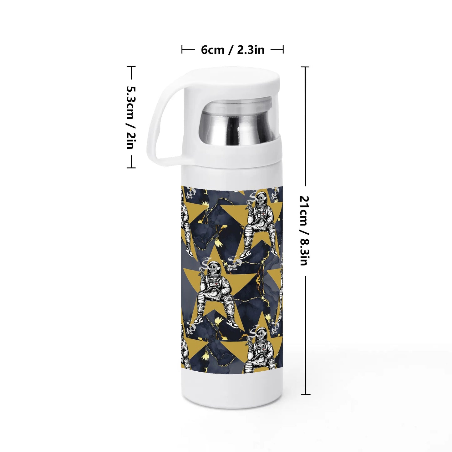 T.S.S. Trap Star Syndicate Sublimation Vacuum Bottle with Cup