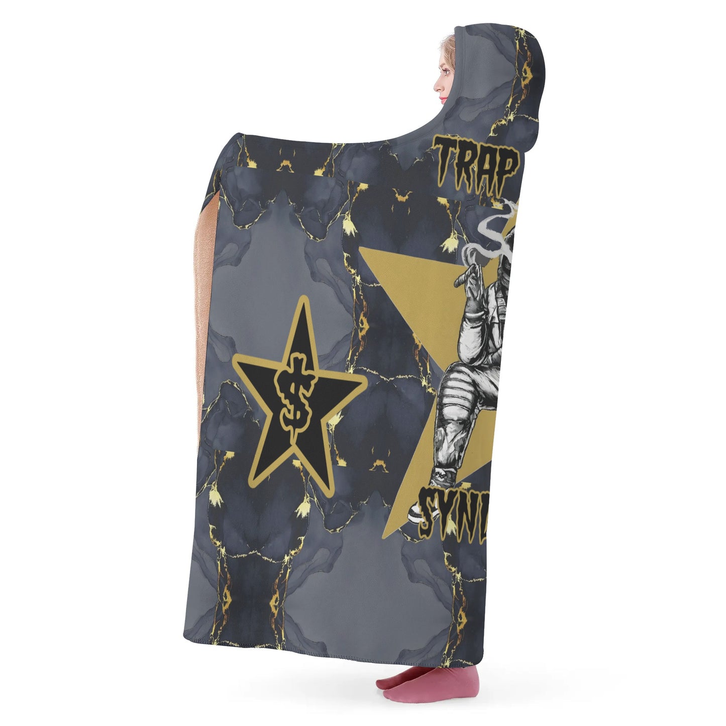 T.S.S. Trap Star Syndicate Hooded Blanket