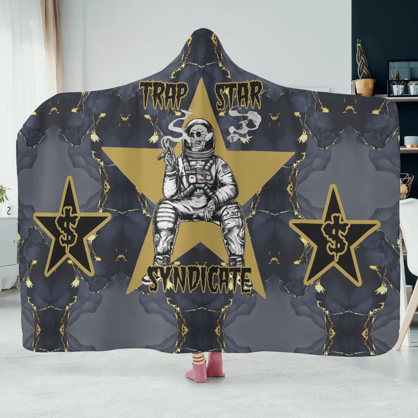 T.S.S. Trap Star Syndicate Hooded Blanket