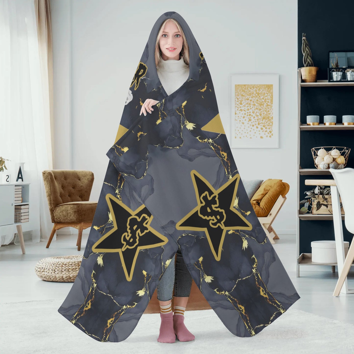 T.S.S. Trap Star Syndicate Hooded Blanket