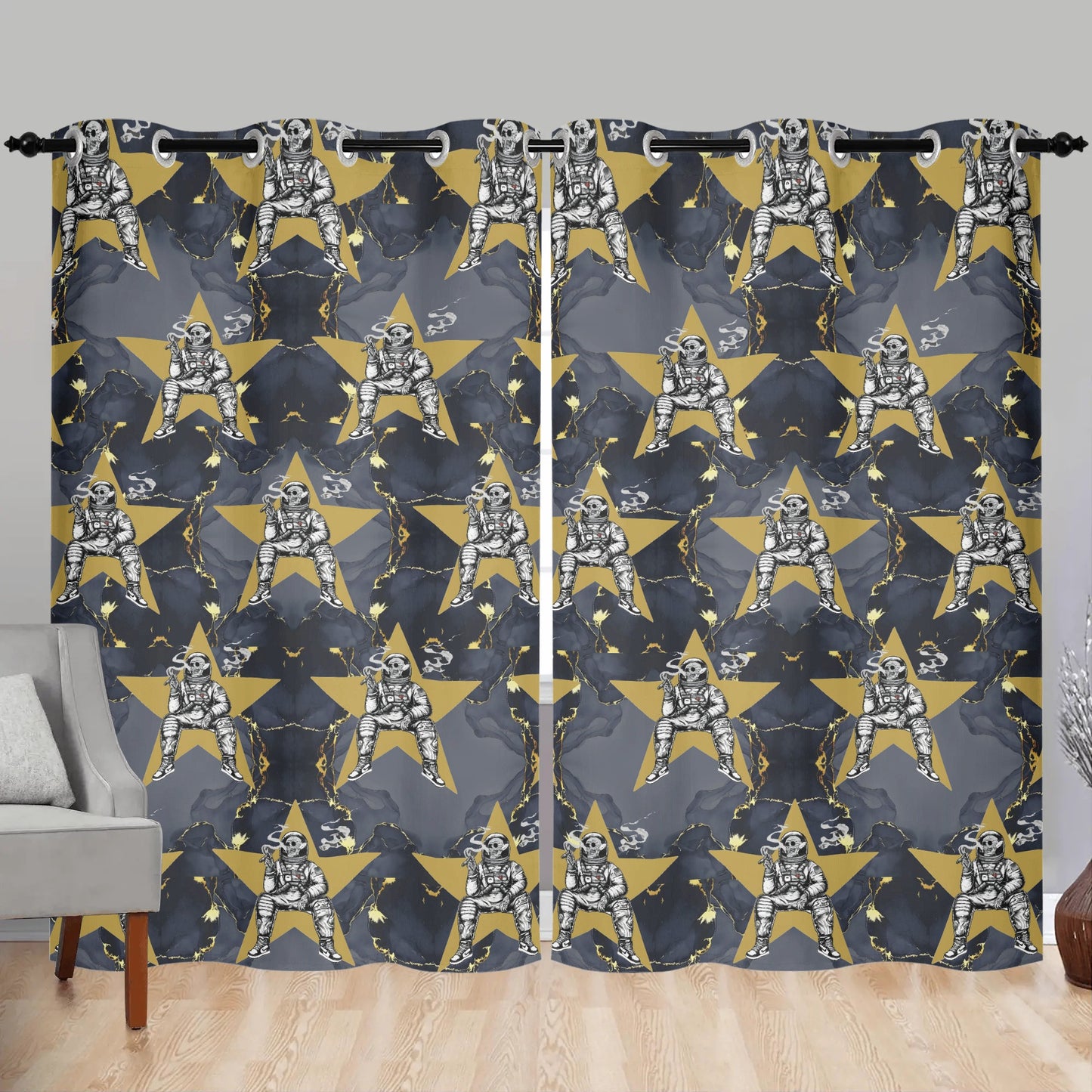 T.S.S. Trap Star Syndicate Window Curtains (2 PCS) 132X213 CM