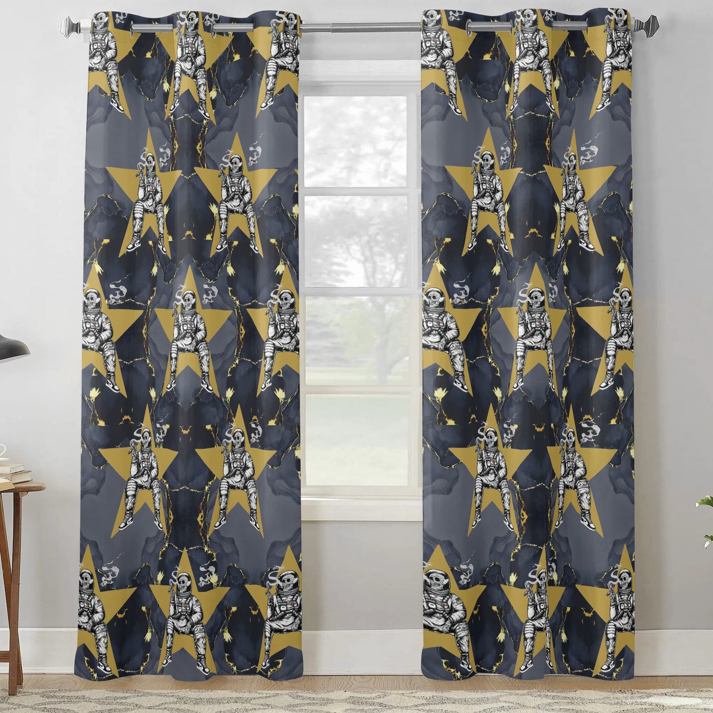 T.S.S. Trap Star Syndicate Window Curtains (2 PCS) 132X213 CM