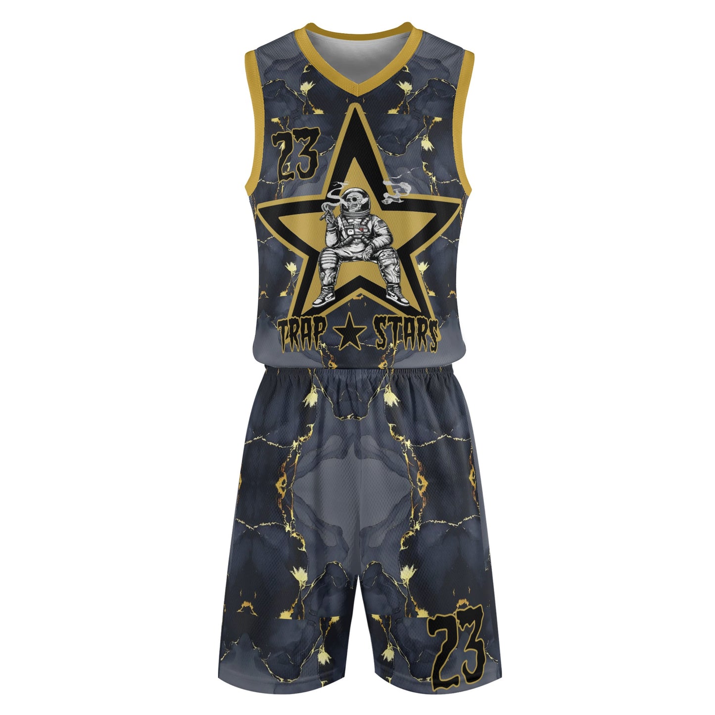 T.S.S. Trap Star Syndicate Adult Basketball Sports Uniform Jersey & Shorts