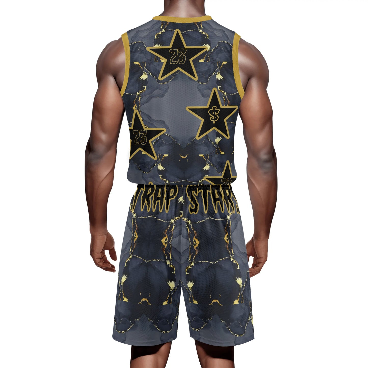 T.S.S. Trap Star Syndicate Adult Basketball Sports Uniform Jersey & Shorts