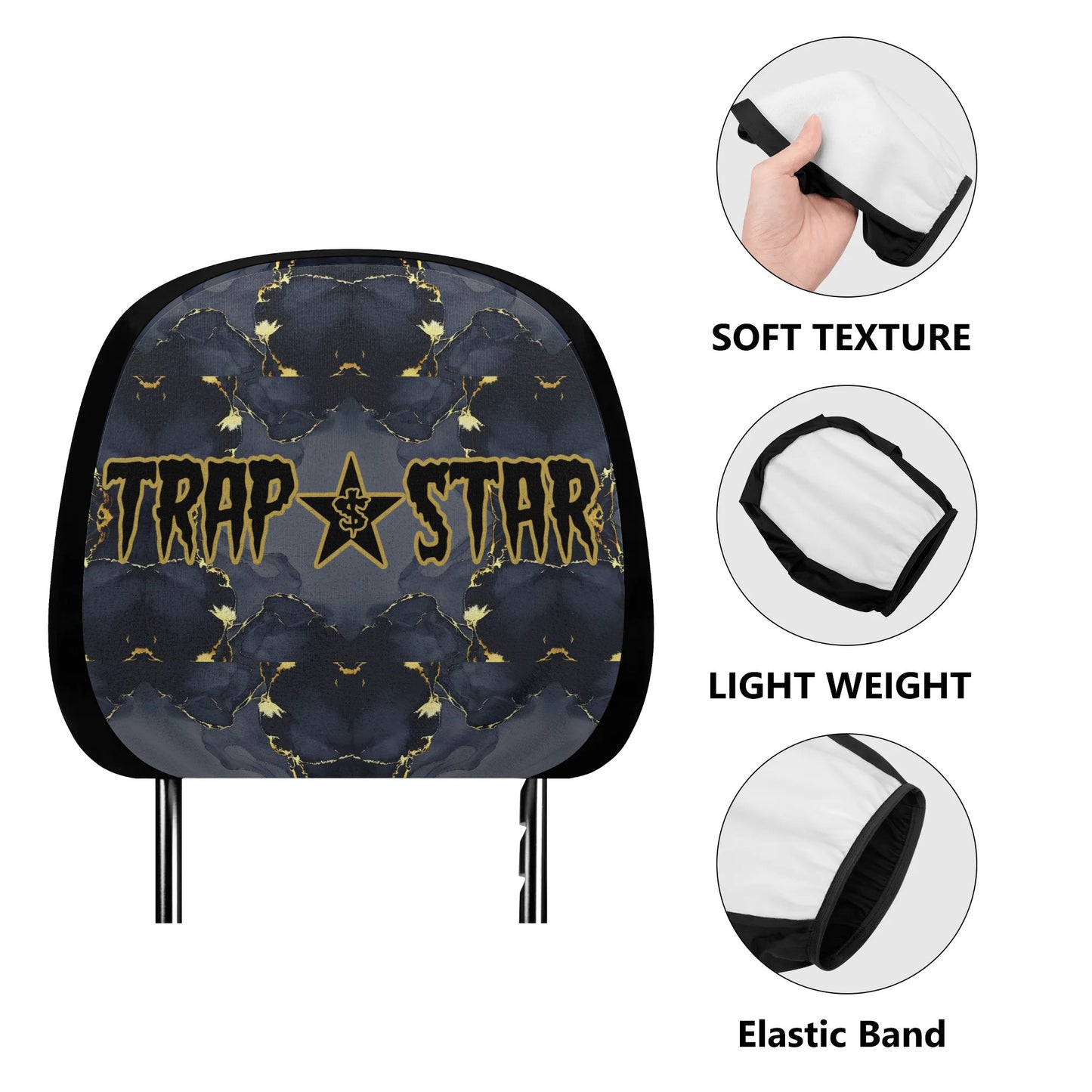 T.S.S. Trap Star Syndicate Car Headrest Covers