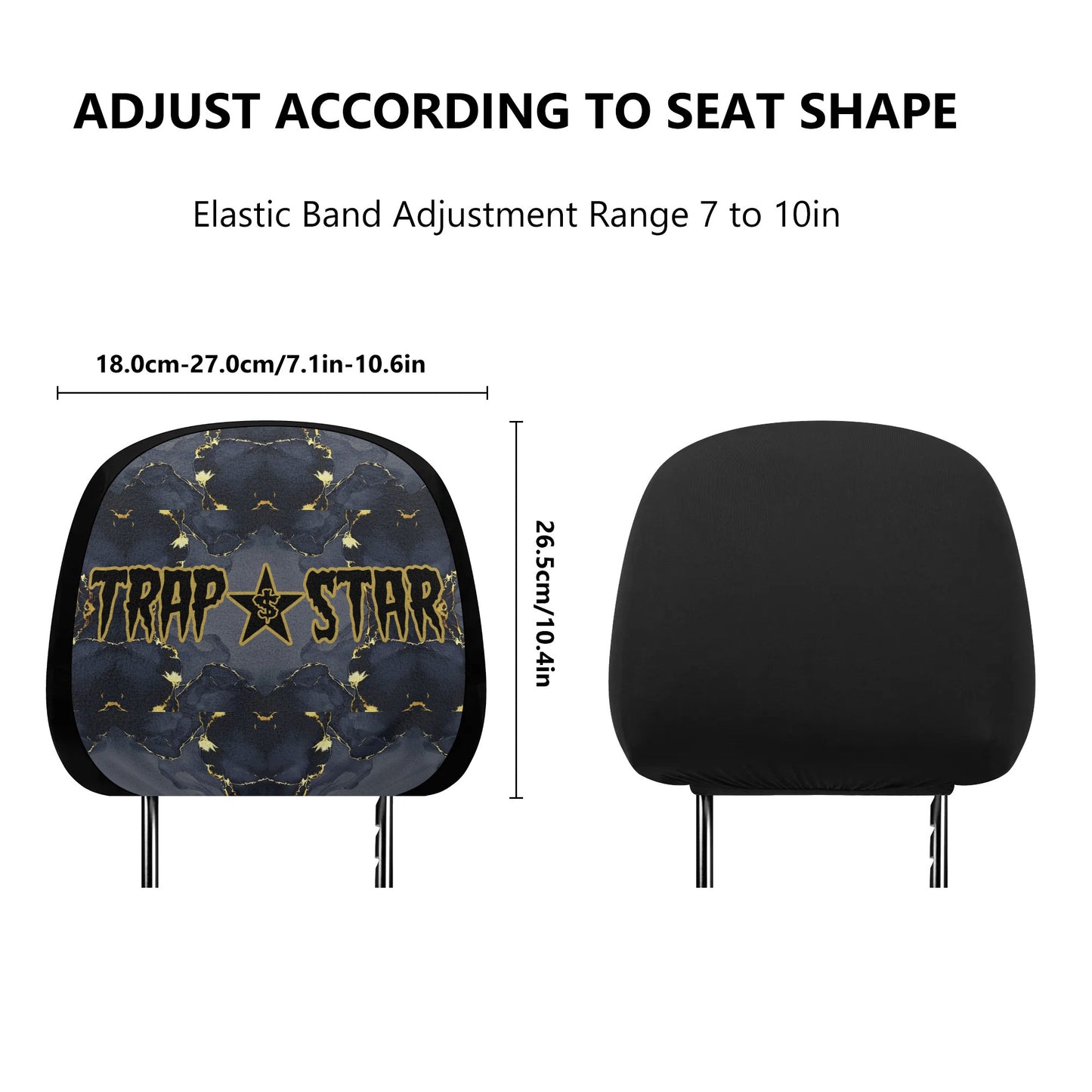 T.S.S. Trap Star Syndicate Car Headrest Covers