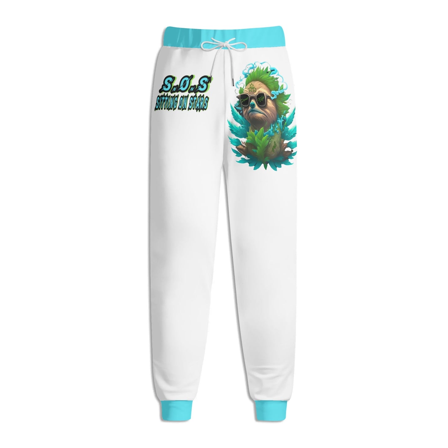 Slothfully Elevated  Mens White Sweatpants