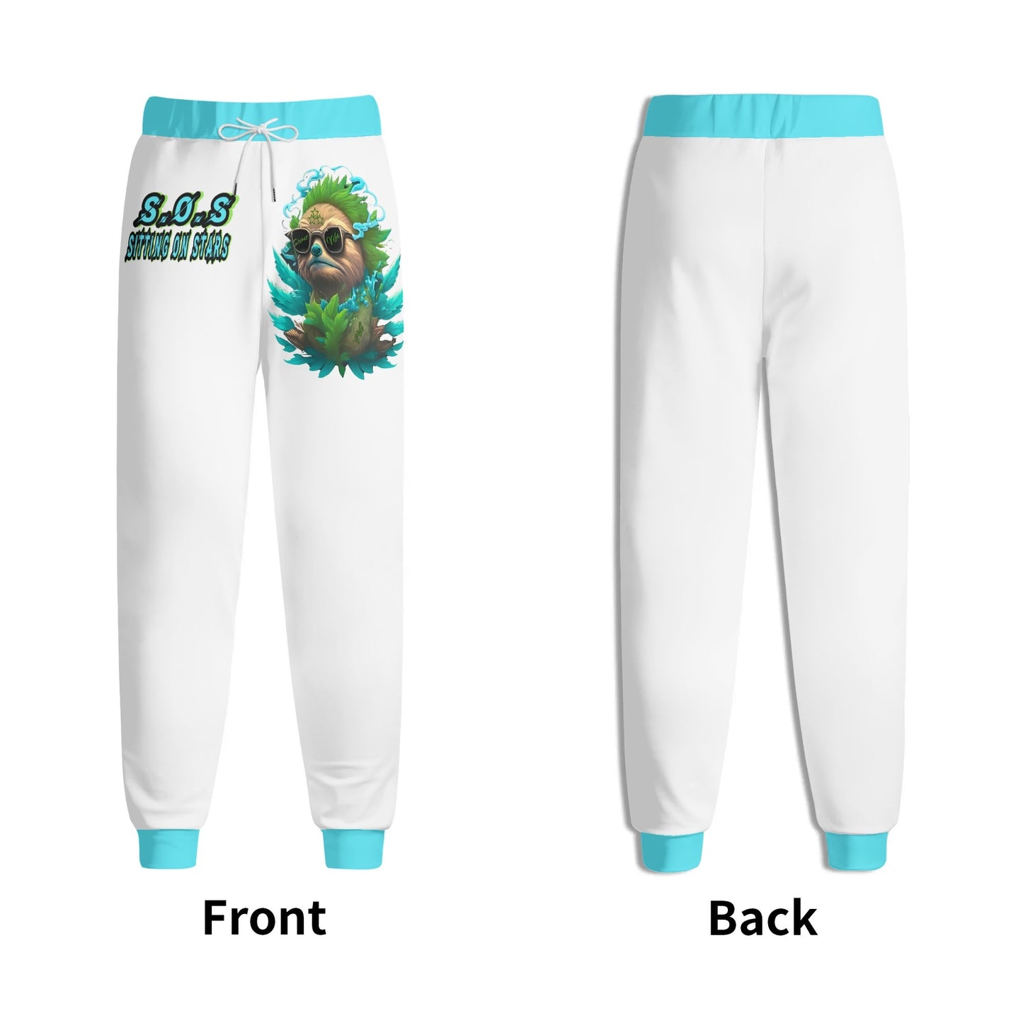 Slothfully Elevated  Mens White Sweatpants