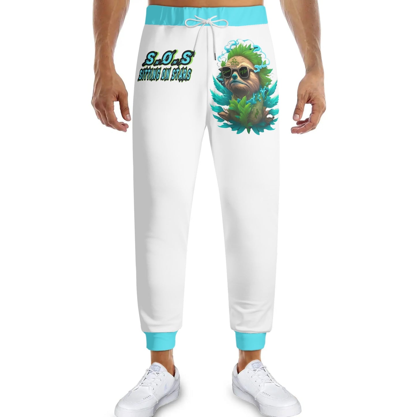 Slothfully Elevated  Mens White Sweatpants