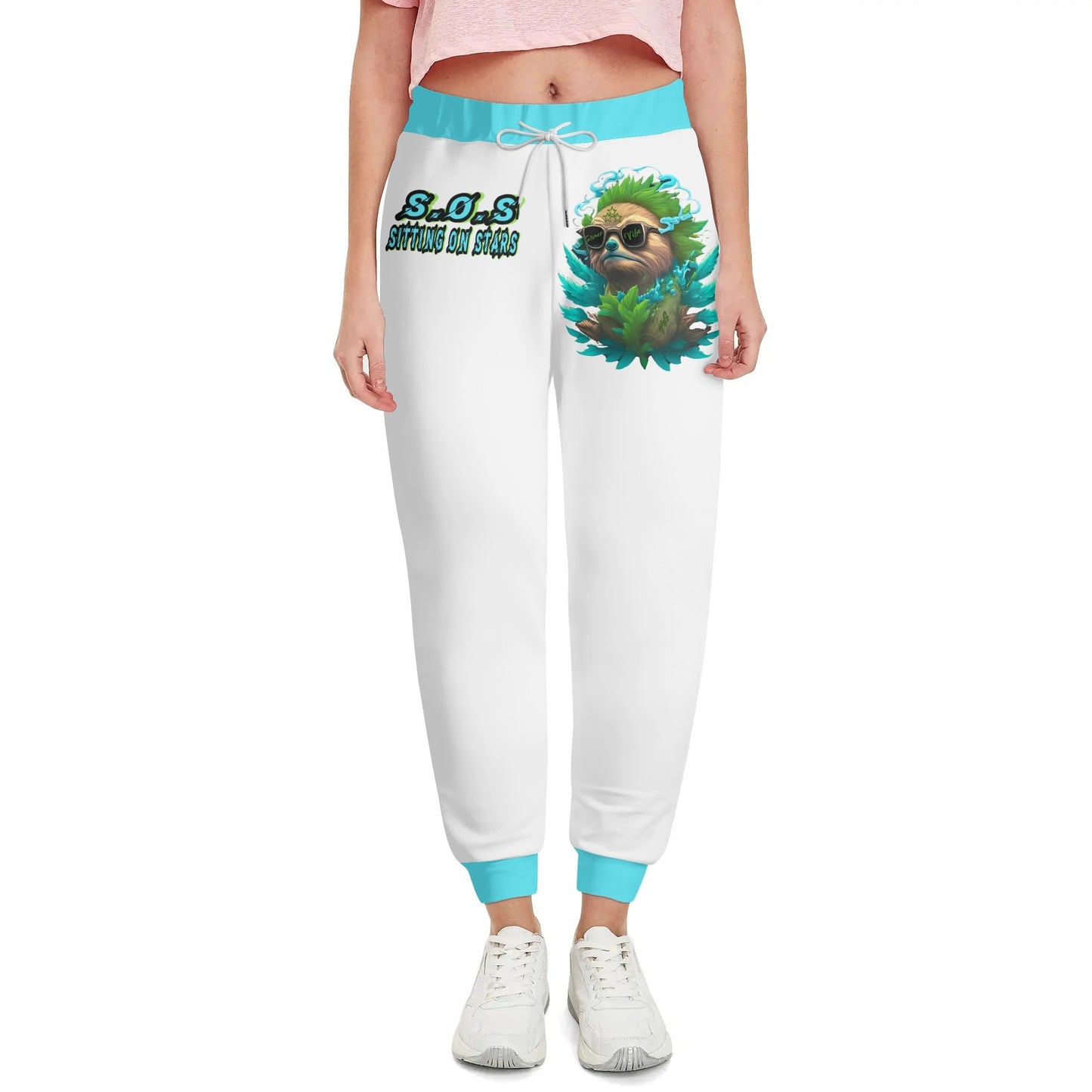 Slothfully Elevated  Mens White Sweatpants