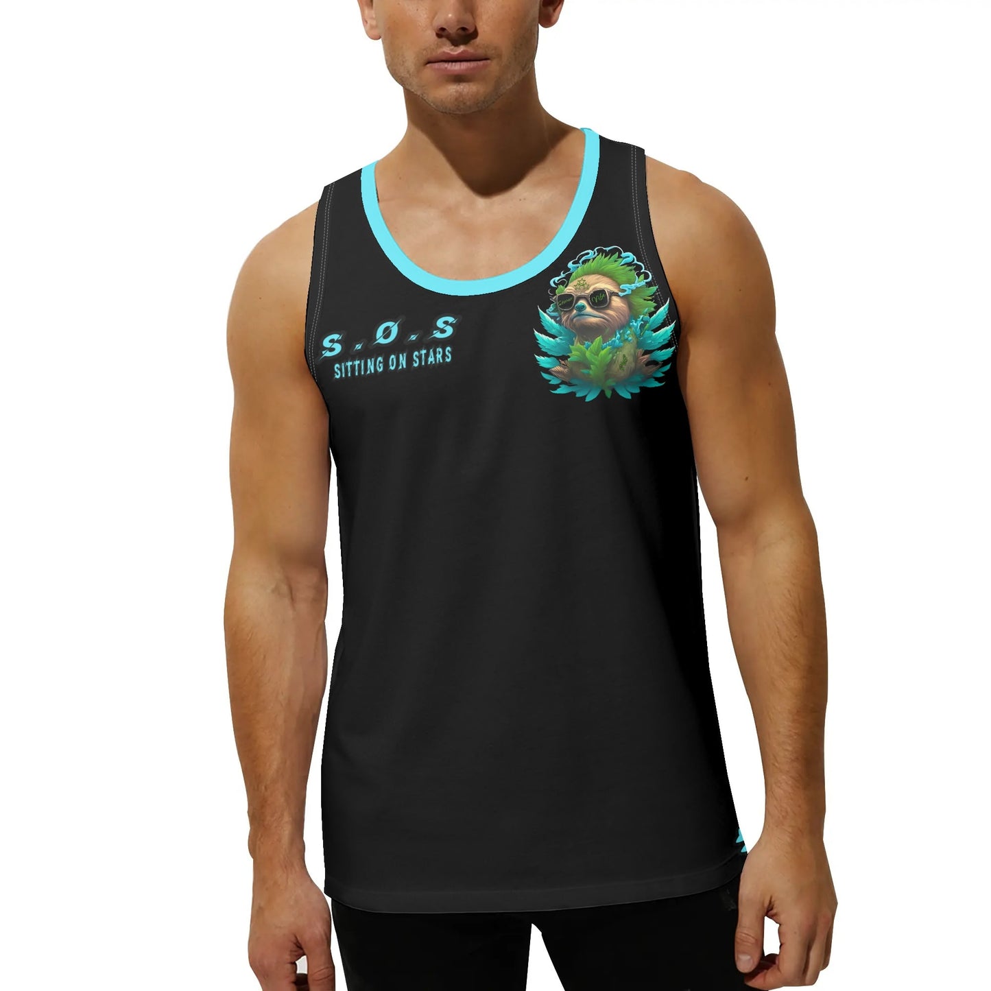 Slothfully Elevated Mens Loose Fit Sleeveless Tank Top T-Shirt