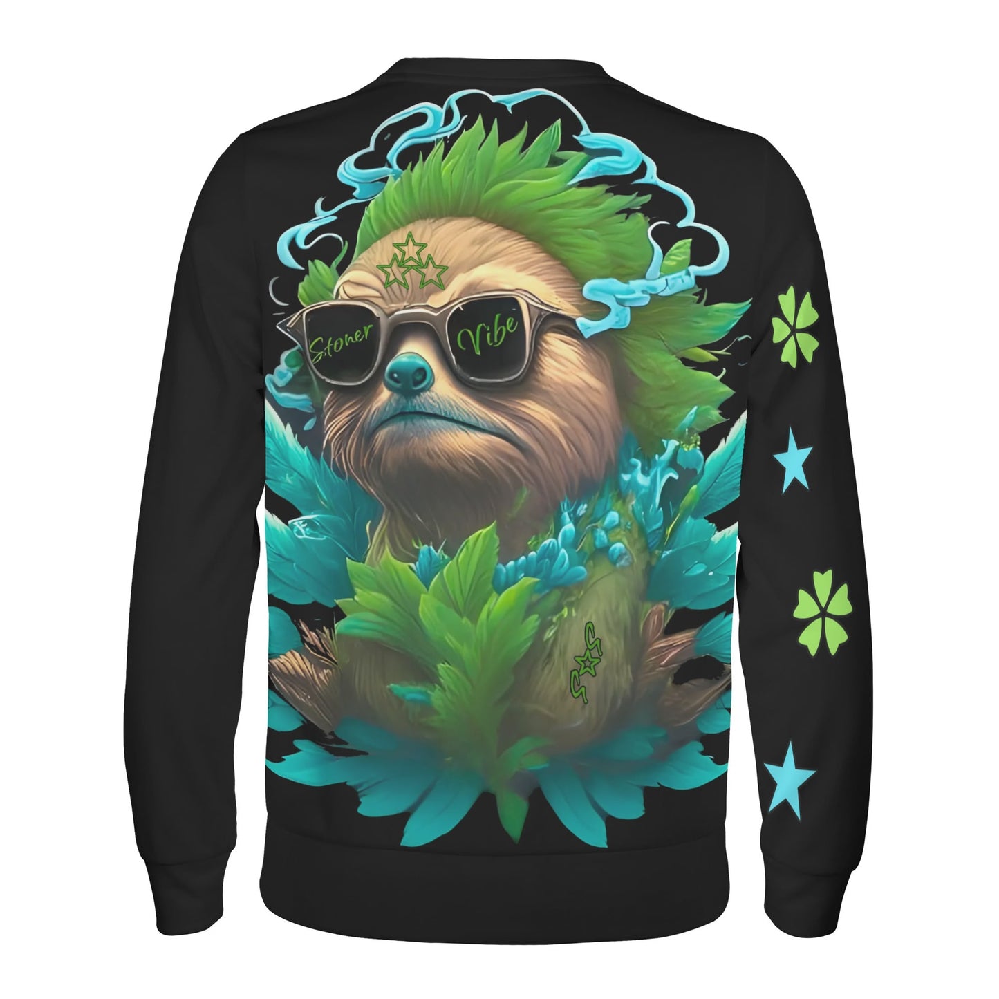 Slothfully Elevated Mens Black Crew Neck Sweatshirt