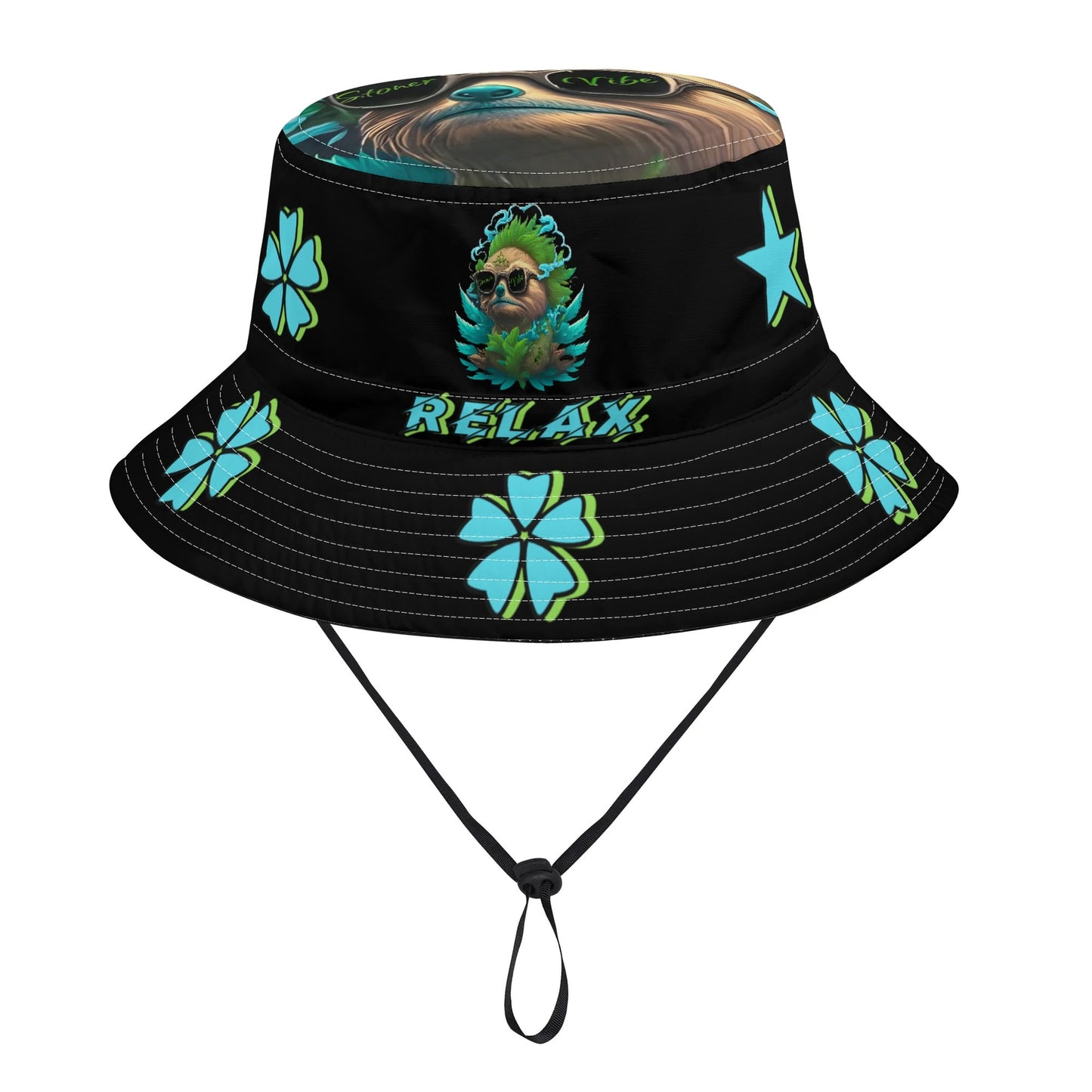 Slothfully Elevated Bucket Hats with Adjustable String