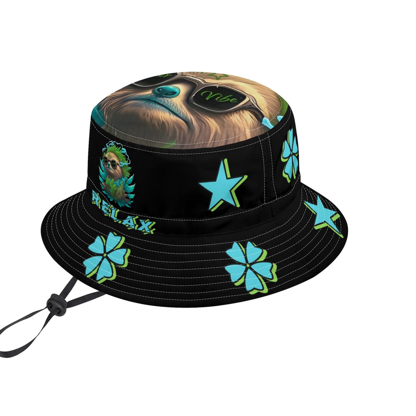 Slothfully Elevated Bucket Hats with Adjustable String