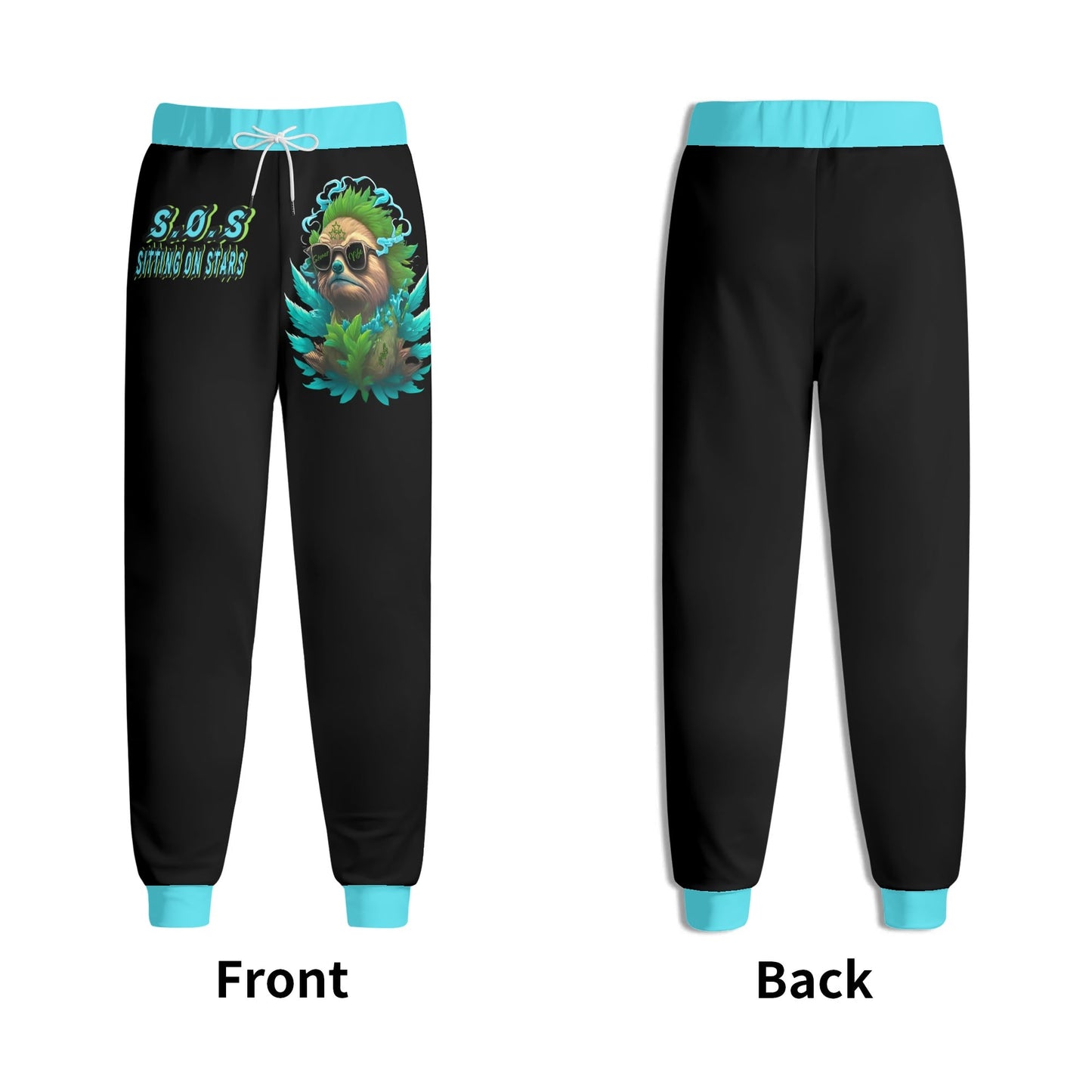 Slothfully Elevated  Mens Black Sweatpants