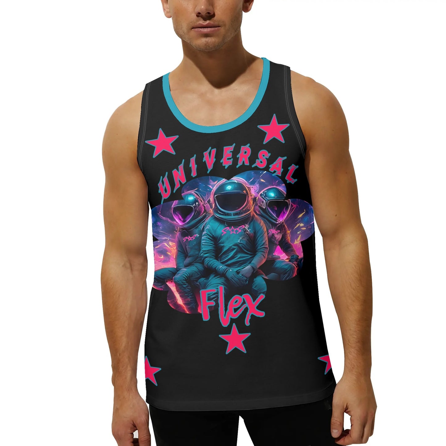 Universal Flex Mens Loose Fit Sleeveless Tank Top T-Shirt