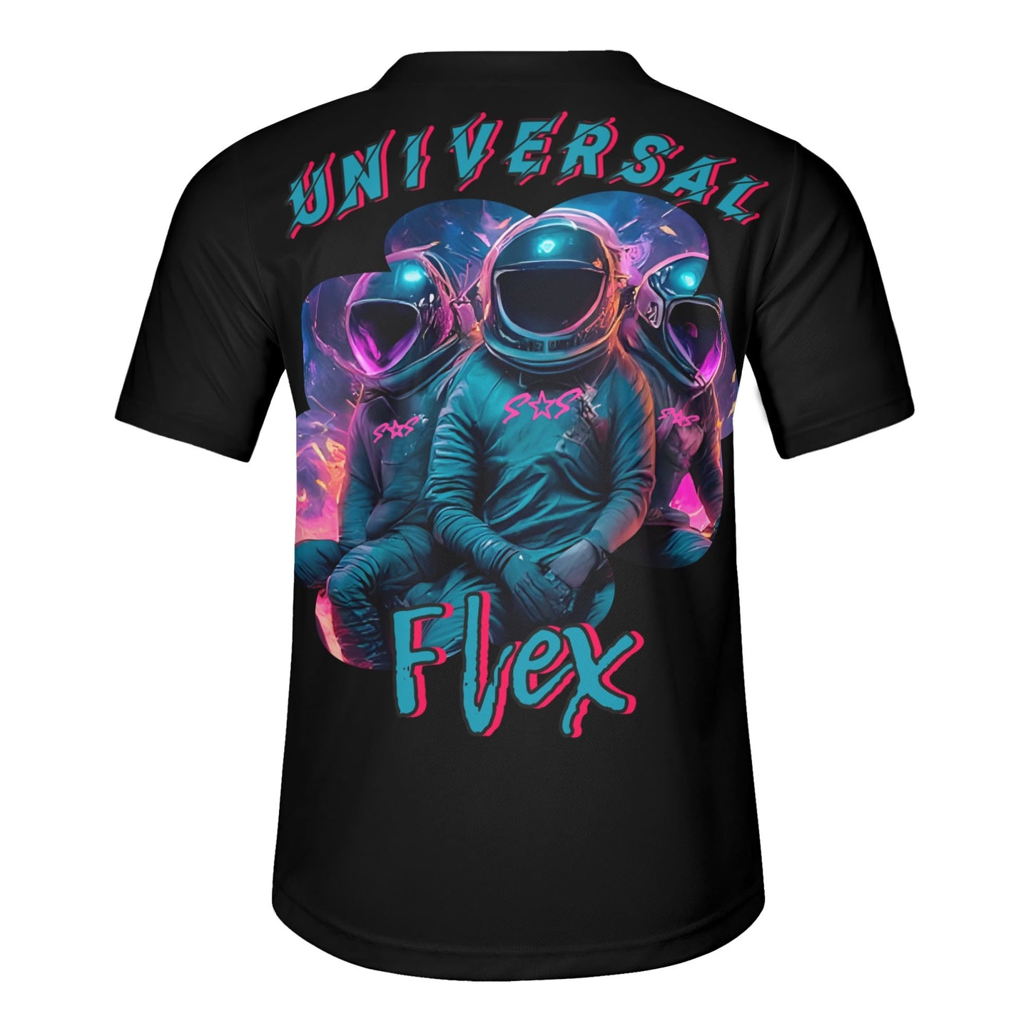 Universal Flex Black Short Sleeve Baseball Jersey