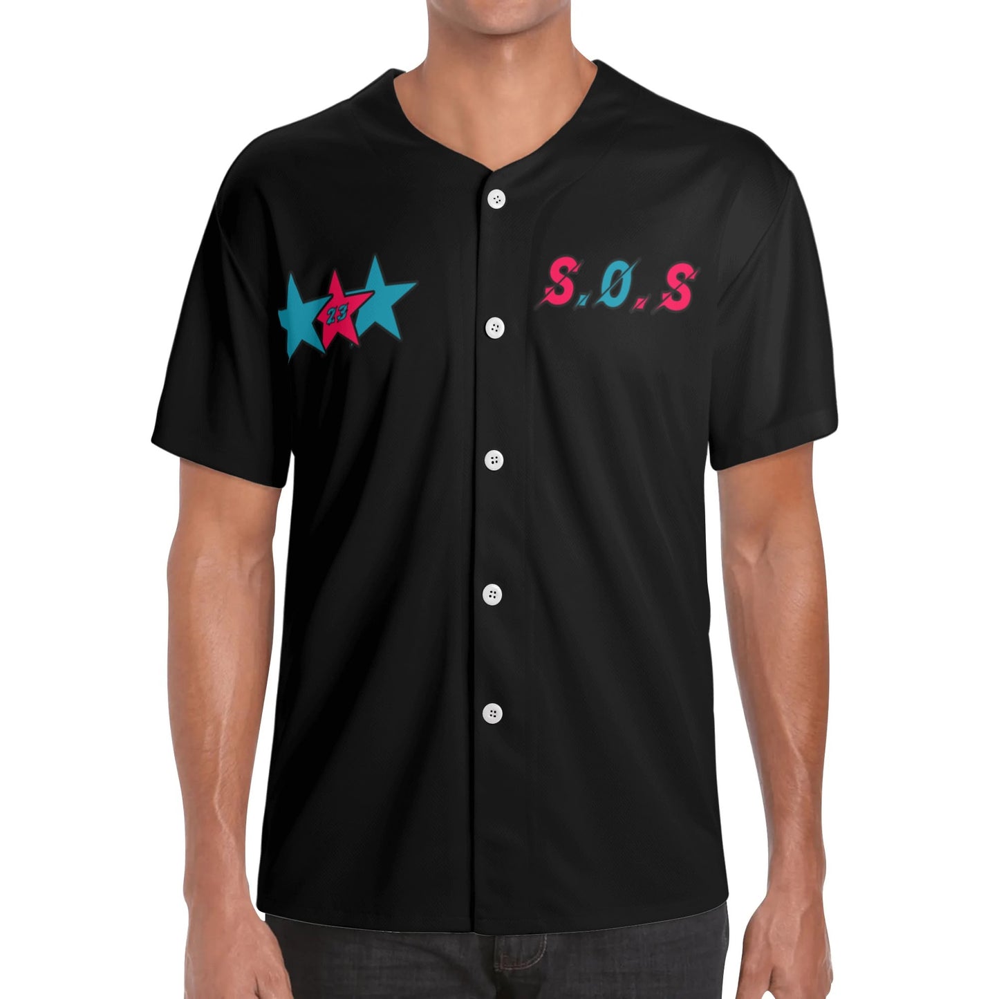 Universal Flex Black Short Sleeve Baseball Jersey