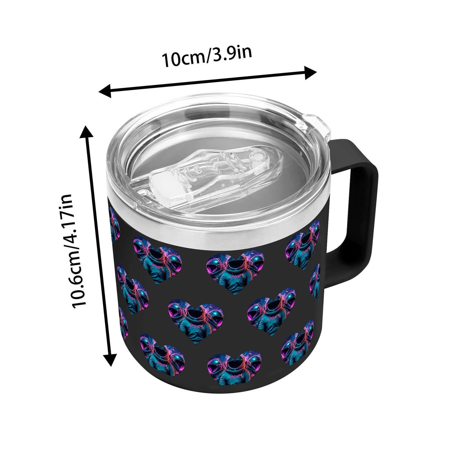 Universal Flex 14oz Stainless Steel Coffee Mug with Lid and Handle