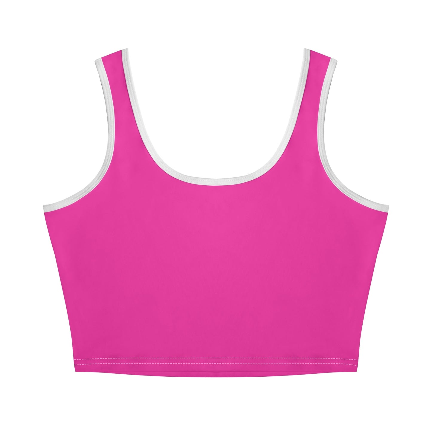 Universal Flex Queens Edition Womens Pink Stretch Crop Top Shirt