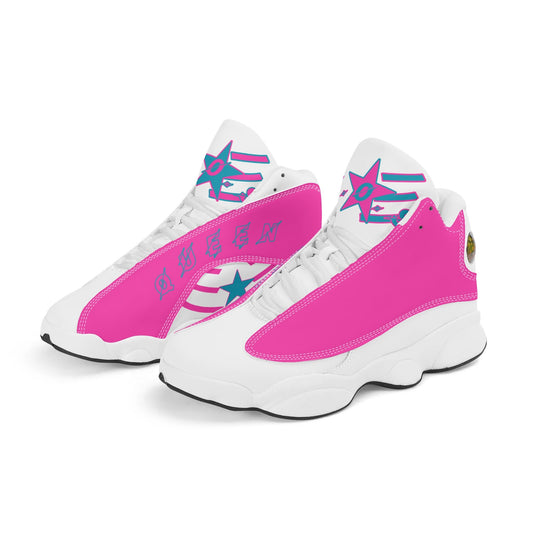 Universal Flex Womens White/Pink  Universal  Q-1s Leather Star Kicks