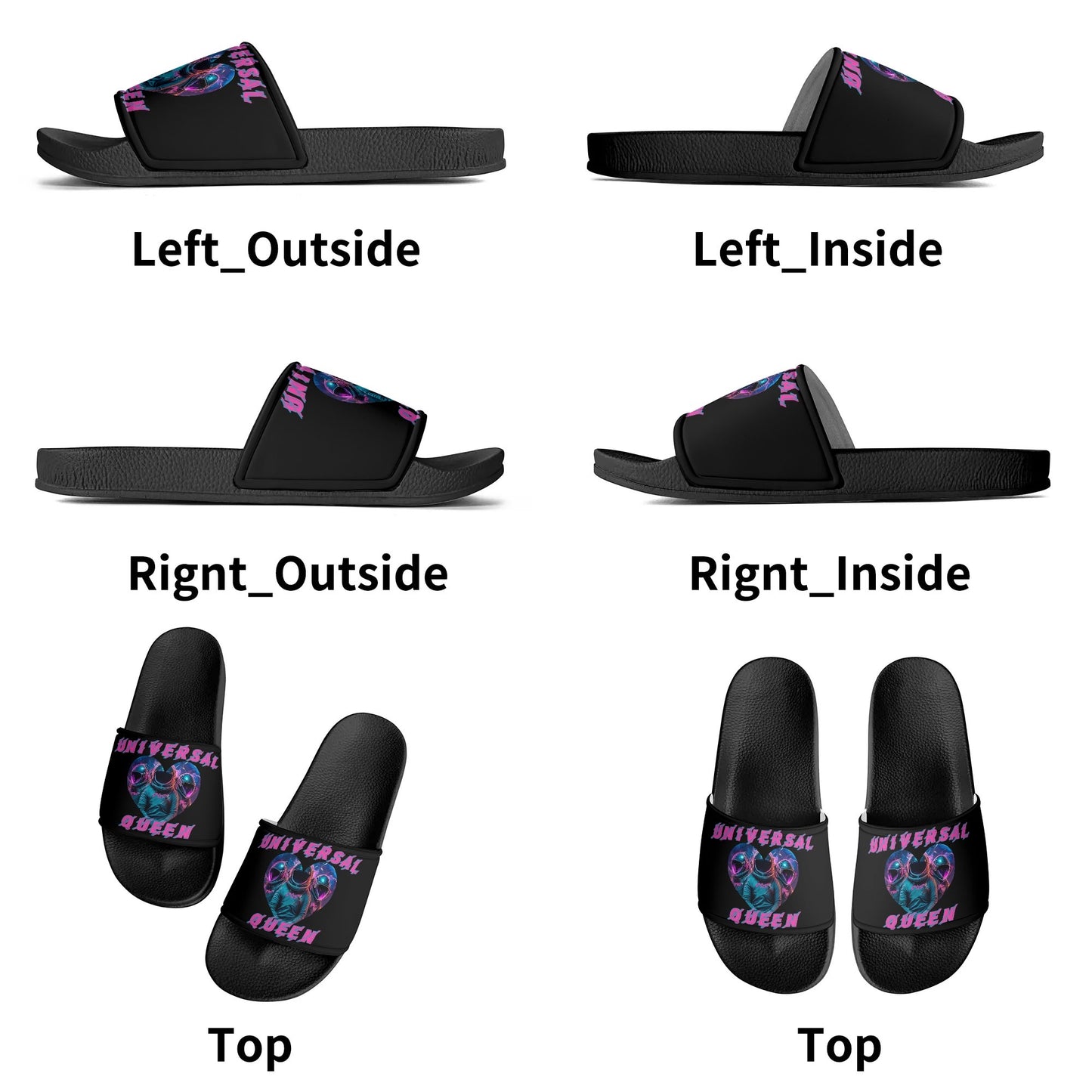 Universal Queen Womens Colorful Star Slides