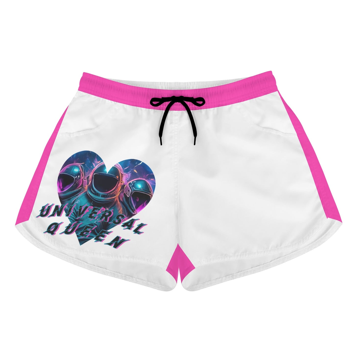 Universal Queen Womens White/Pink Shorts