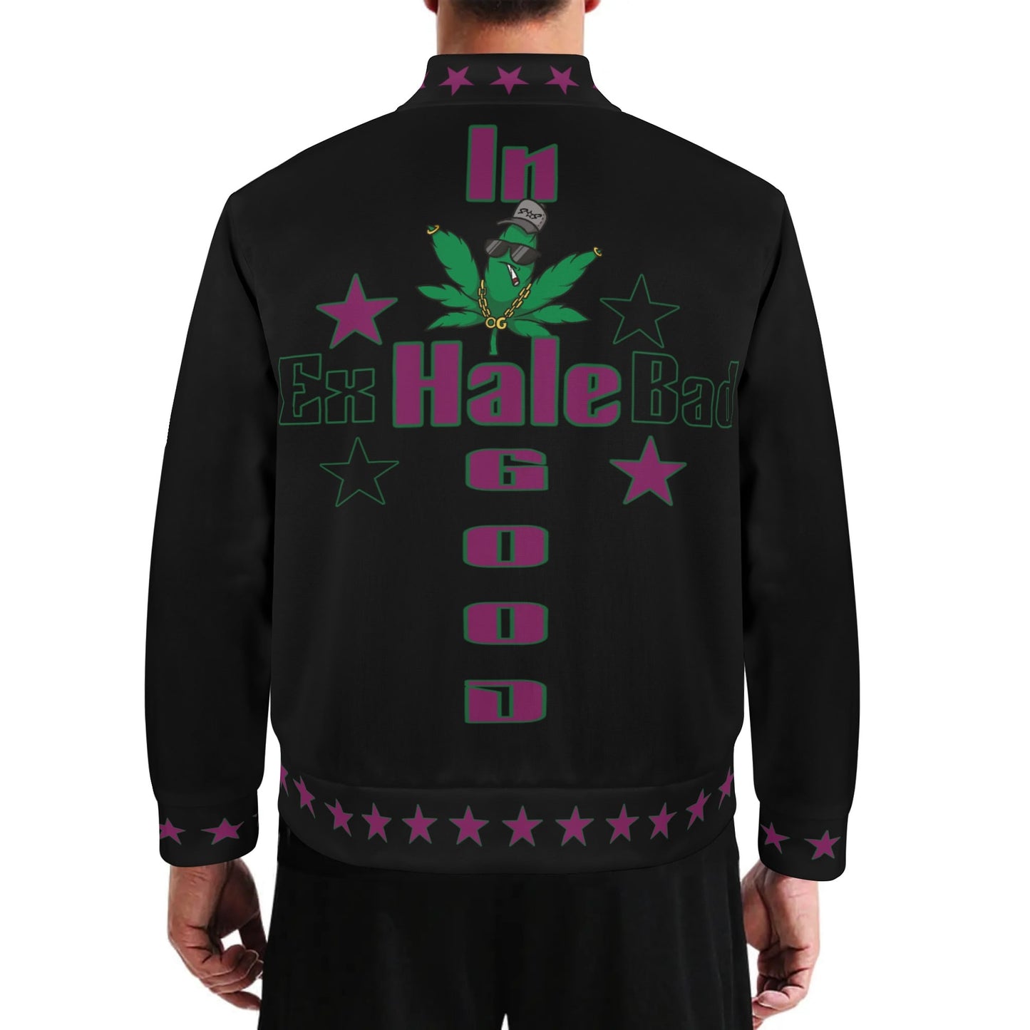 L.M.A. Leaf Me Alone 420 Black/Purple Jacket