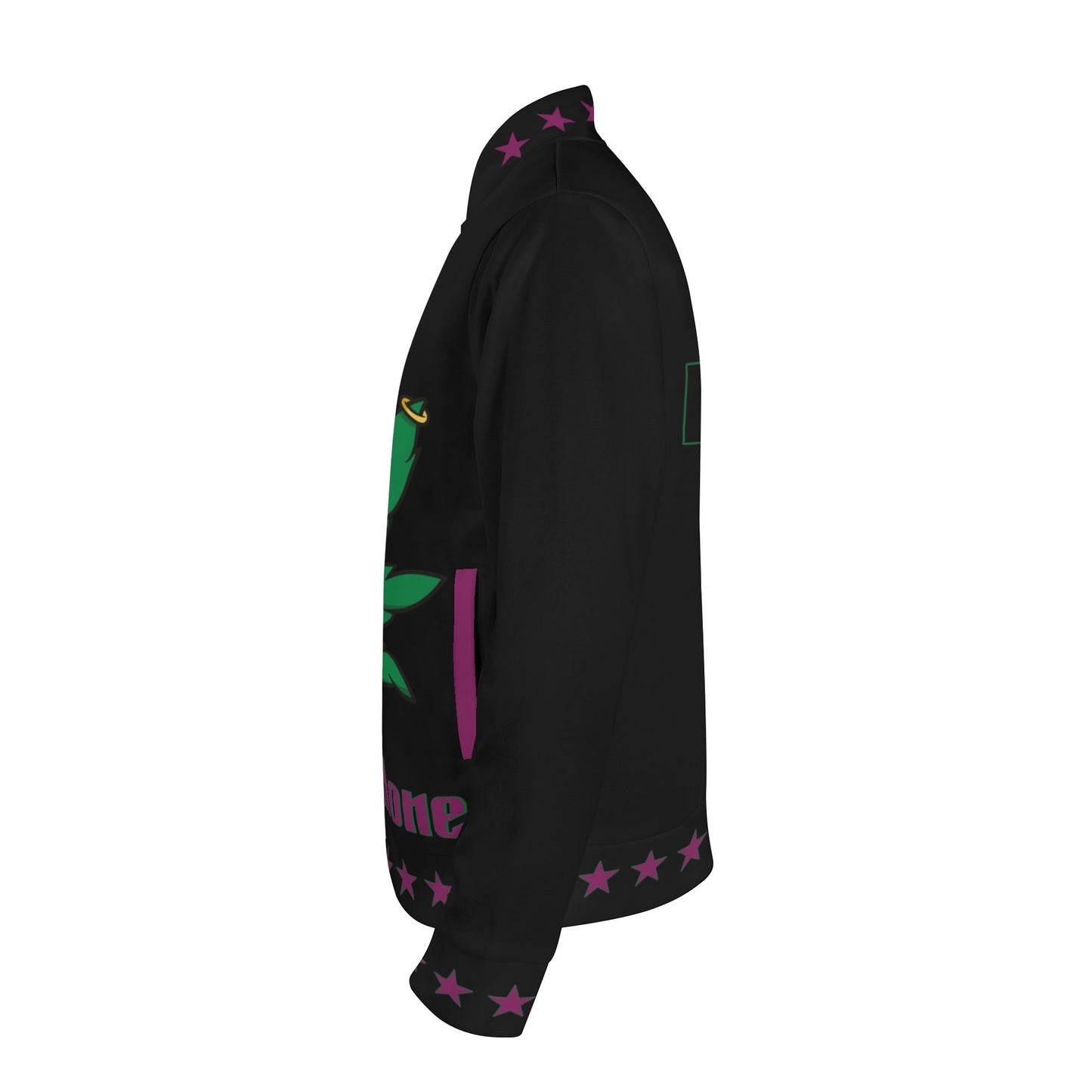 L.M.A. Leaf Me Alone 420 Black/Purple Jacket