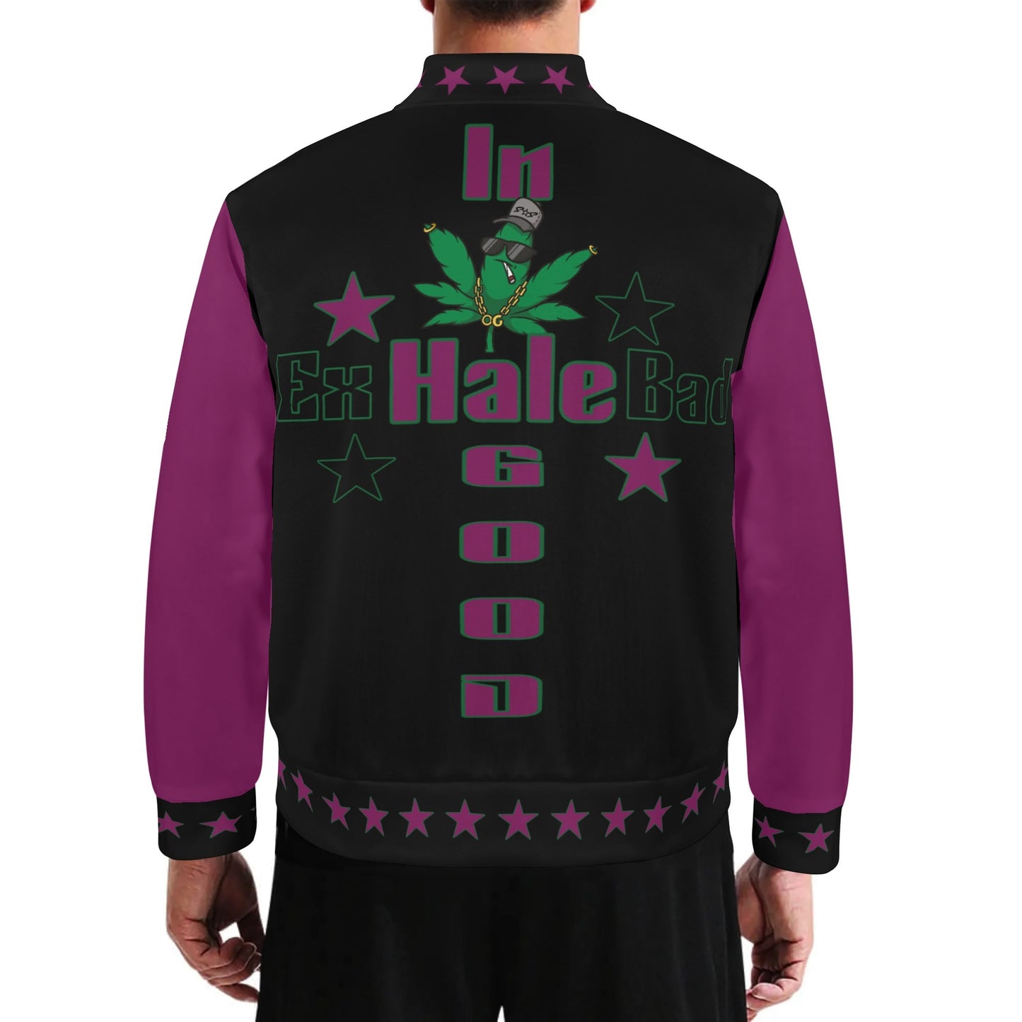 L.M.A. Leaf Me Alone 420 Purple/Black Jacket