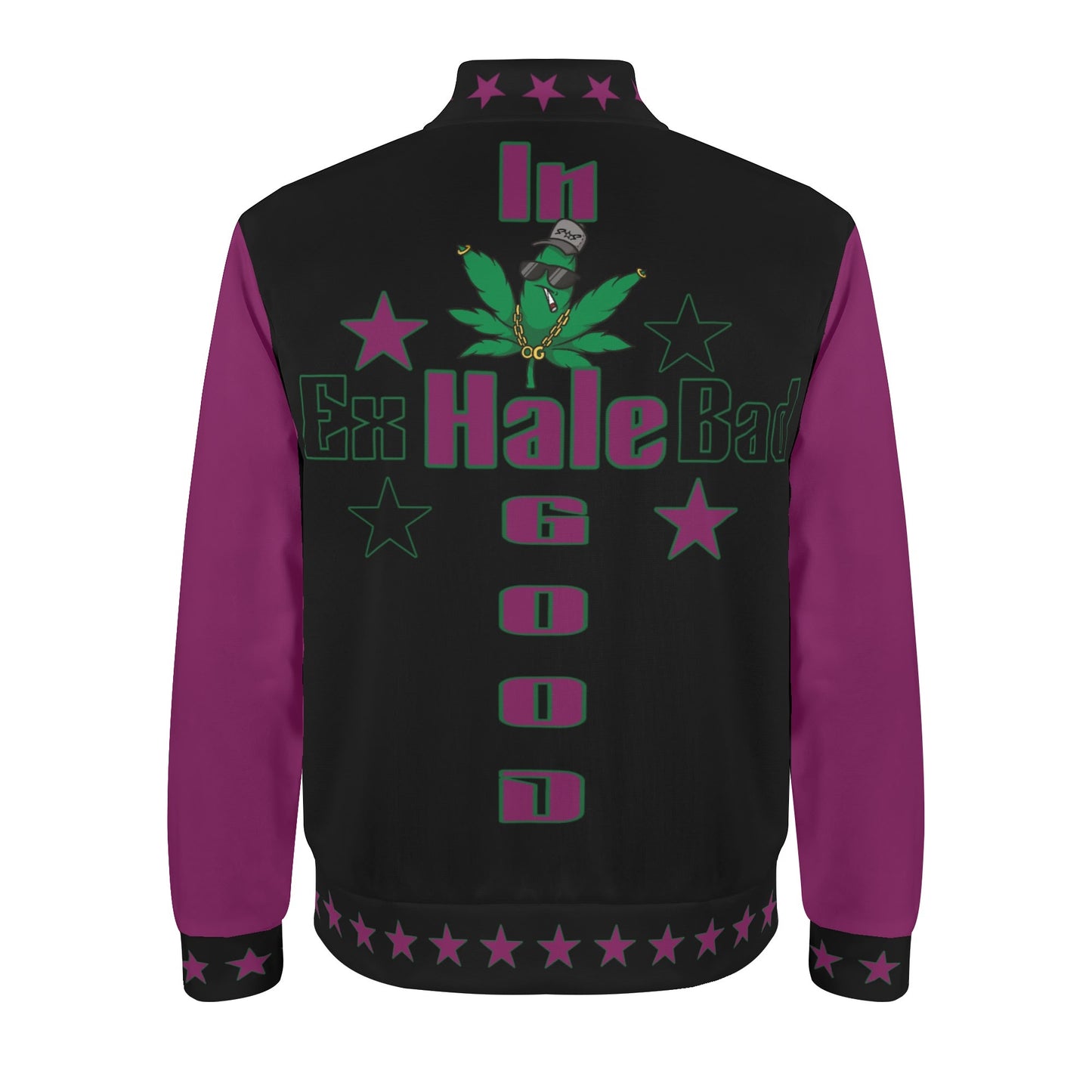 L.M.A. Leaf Me Alone 420 Purple/Black Jacket