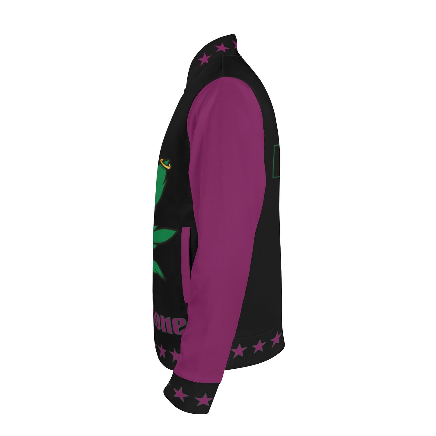 L.M.A. Leaf Me Alone 420 Purple/Black Jacket